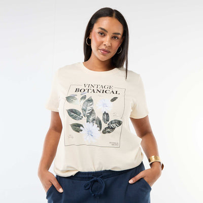 Camiseta de manga corta estampada BLANCO