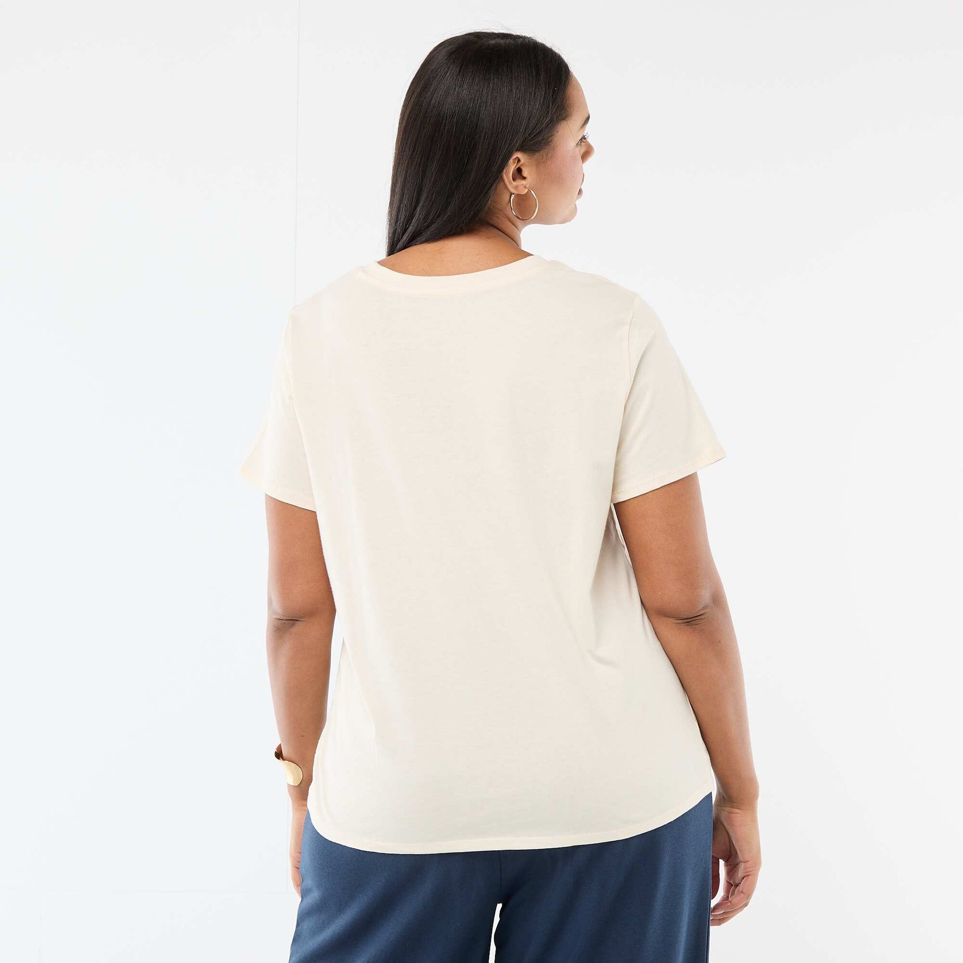 Camiseta de manga corta estampada BLANCO