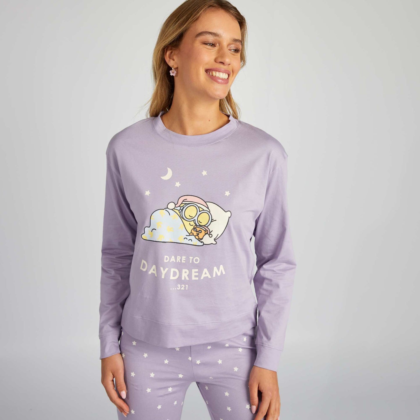 Pijama con camiseta + pantalón 'Minions' - 2 piezas PURPURA