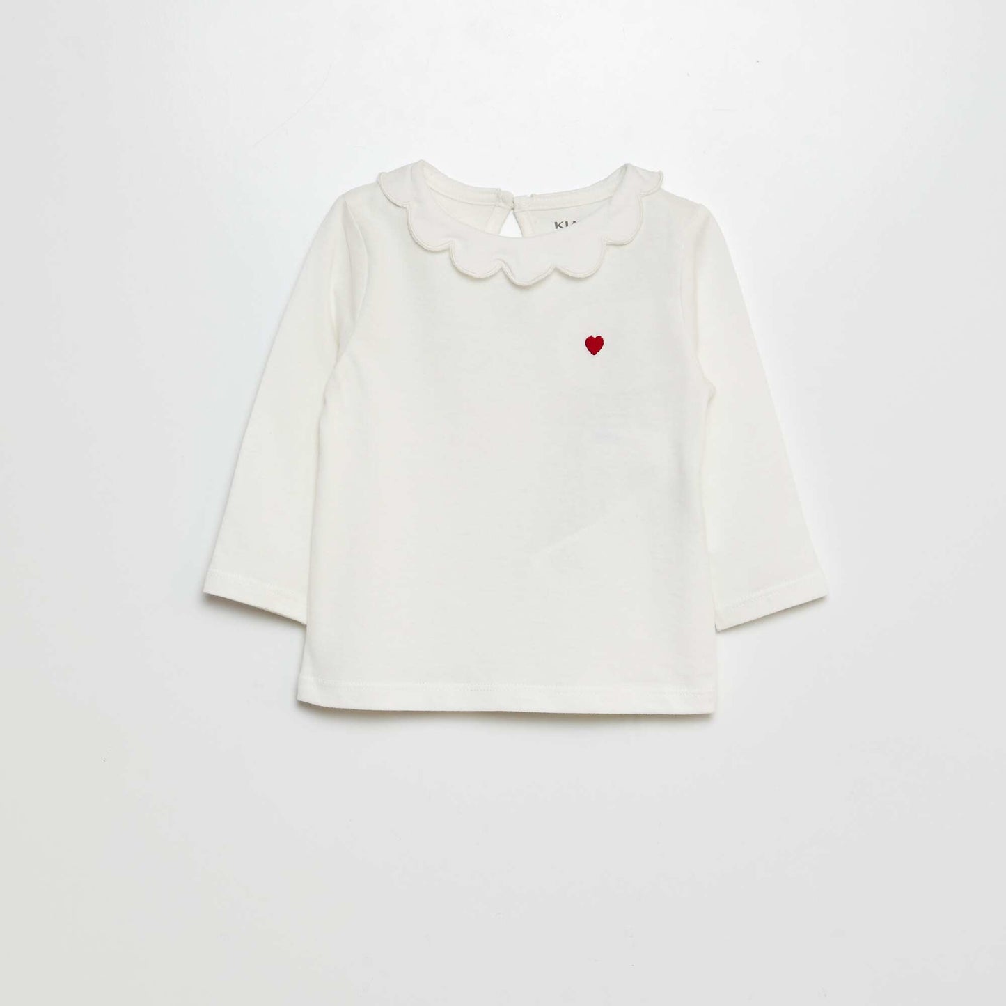 Camiseta con gorguera BLANCO