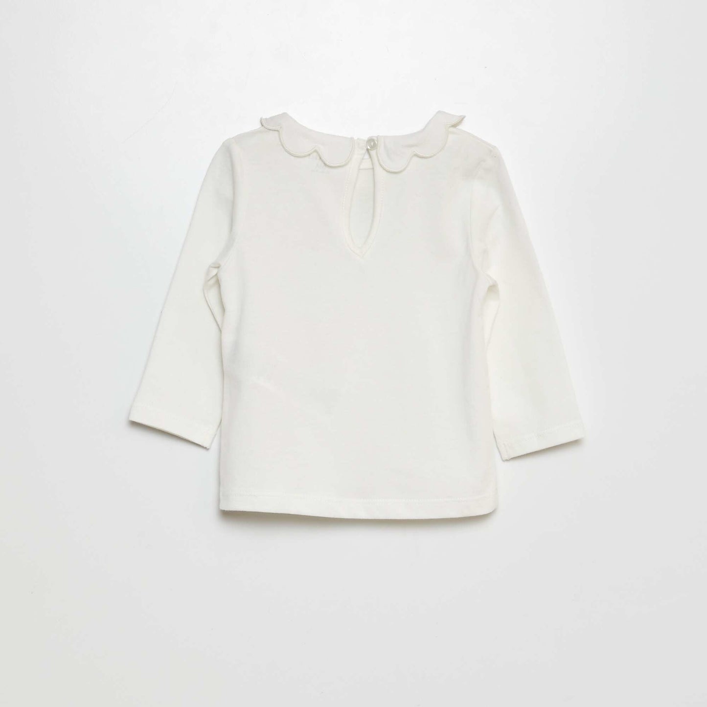 Camiseta con gorguera BLANCO