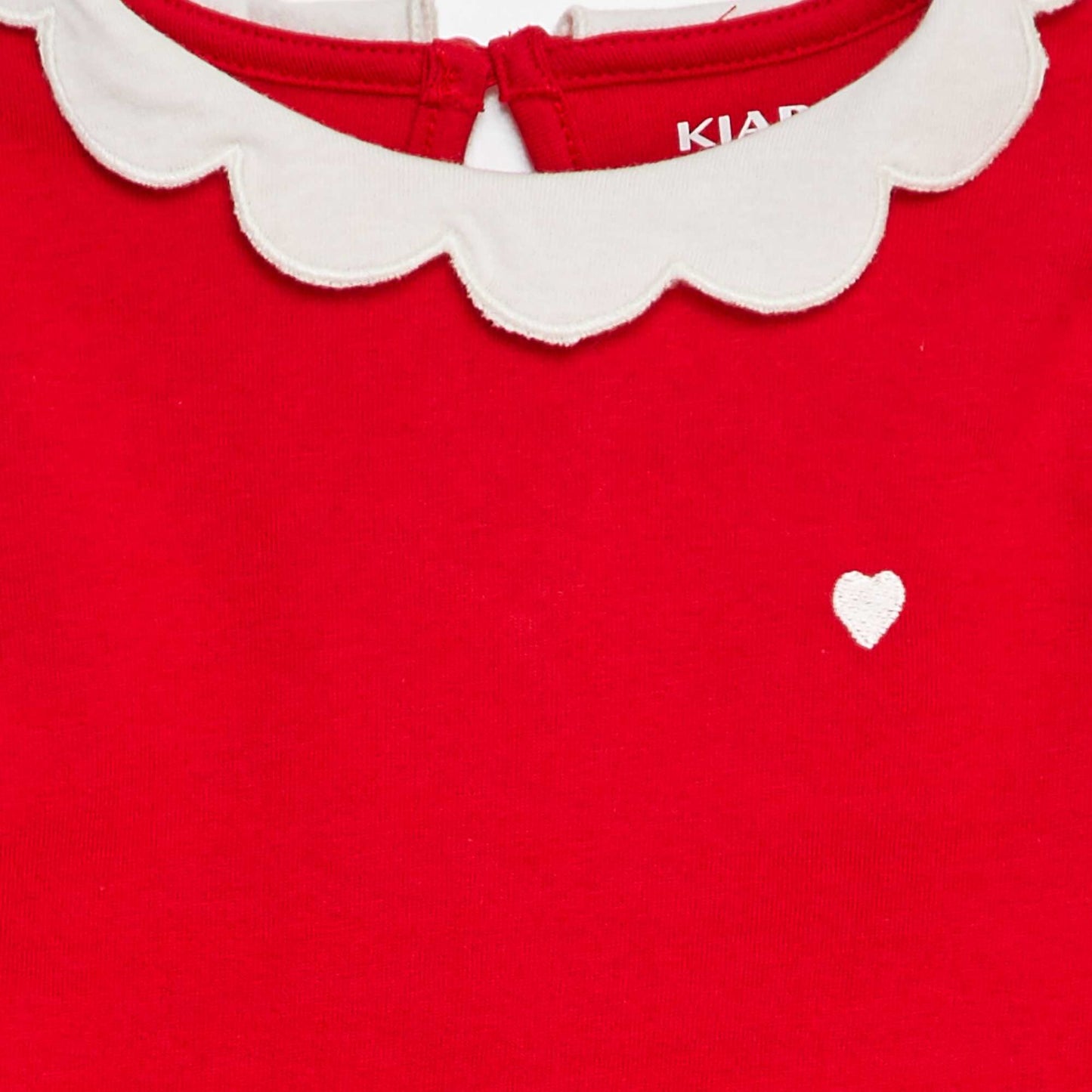 Camiseta con gorguera ROJO
