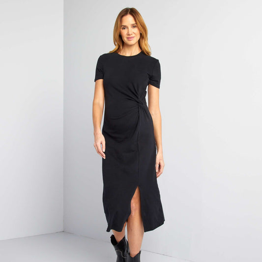 Vestido midi maternidad NEGRO