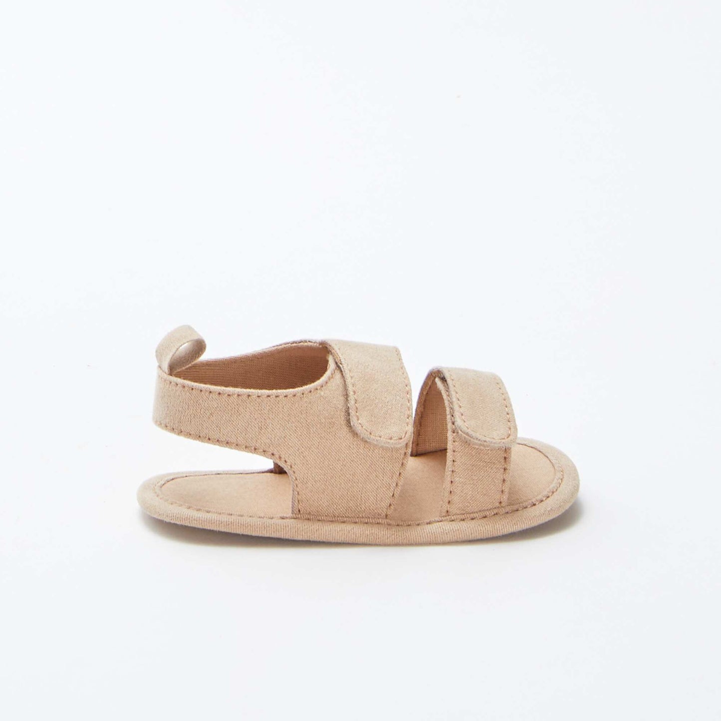 Sandalias de tela con velcros BEIGE