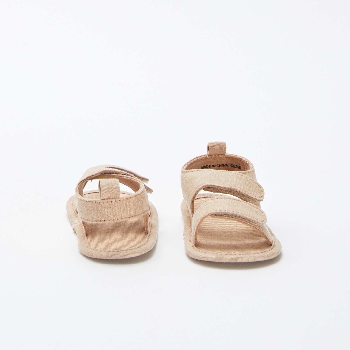 Sandalias de tela con velcros BEIGE
