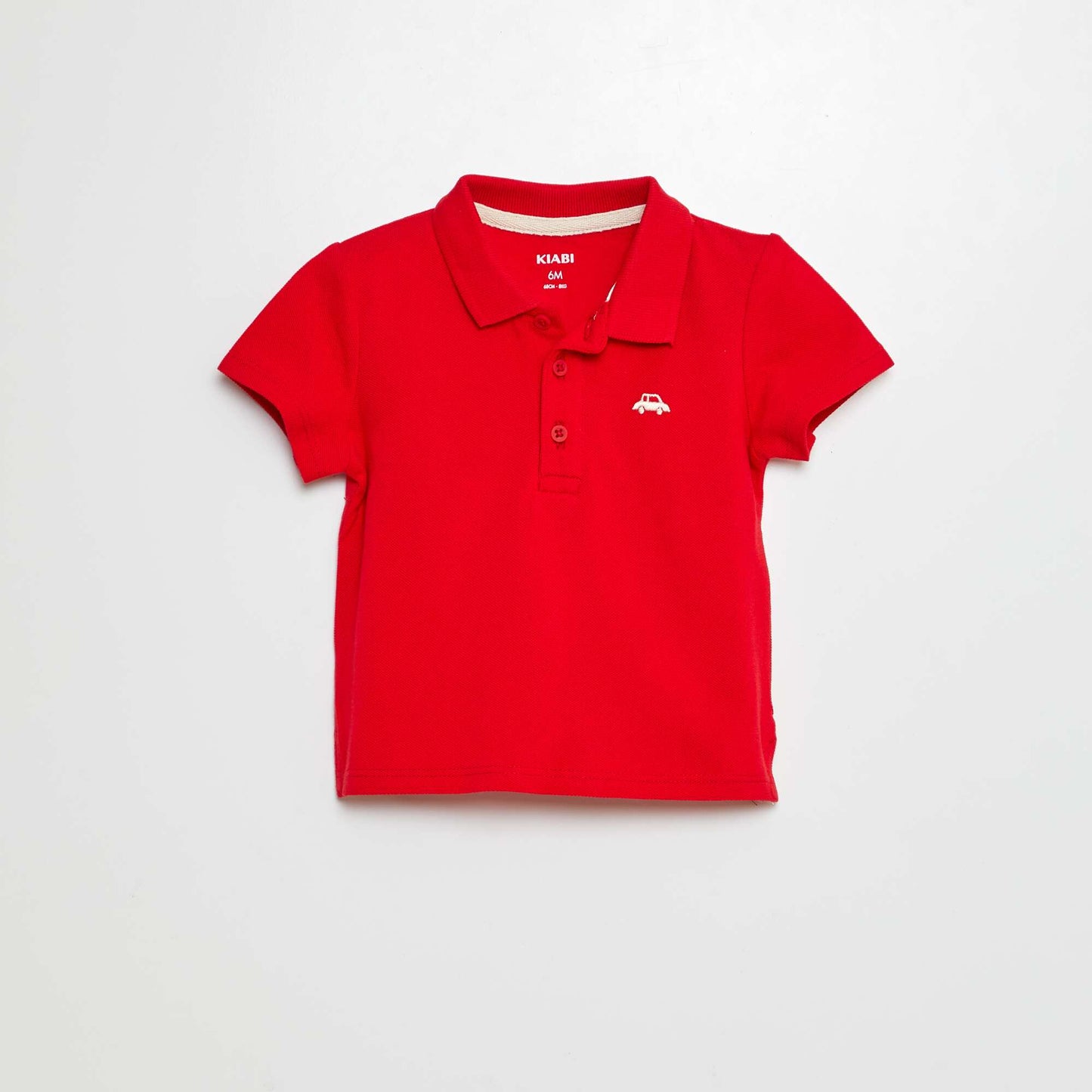Remera de algodón piqué ROJO