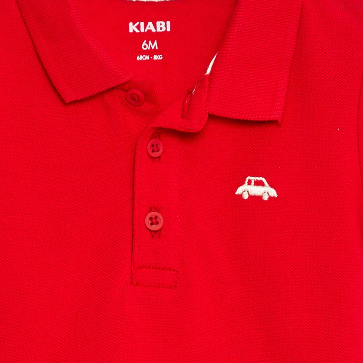 Remera de algodón piqué ROJO