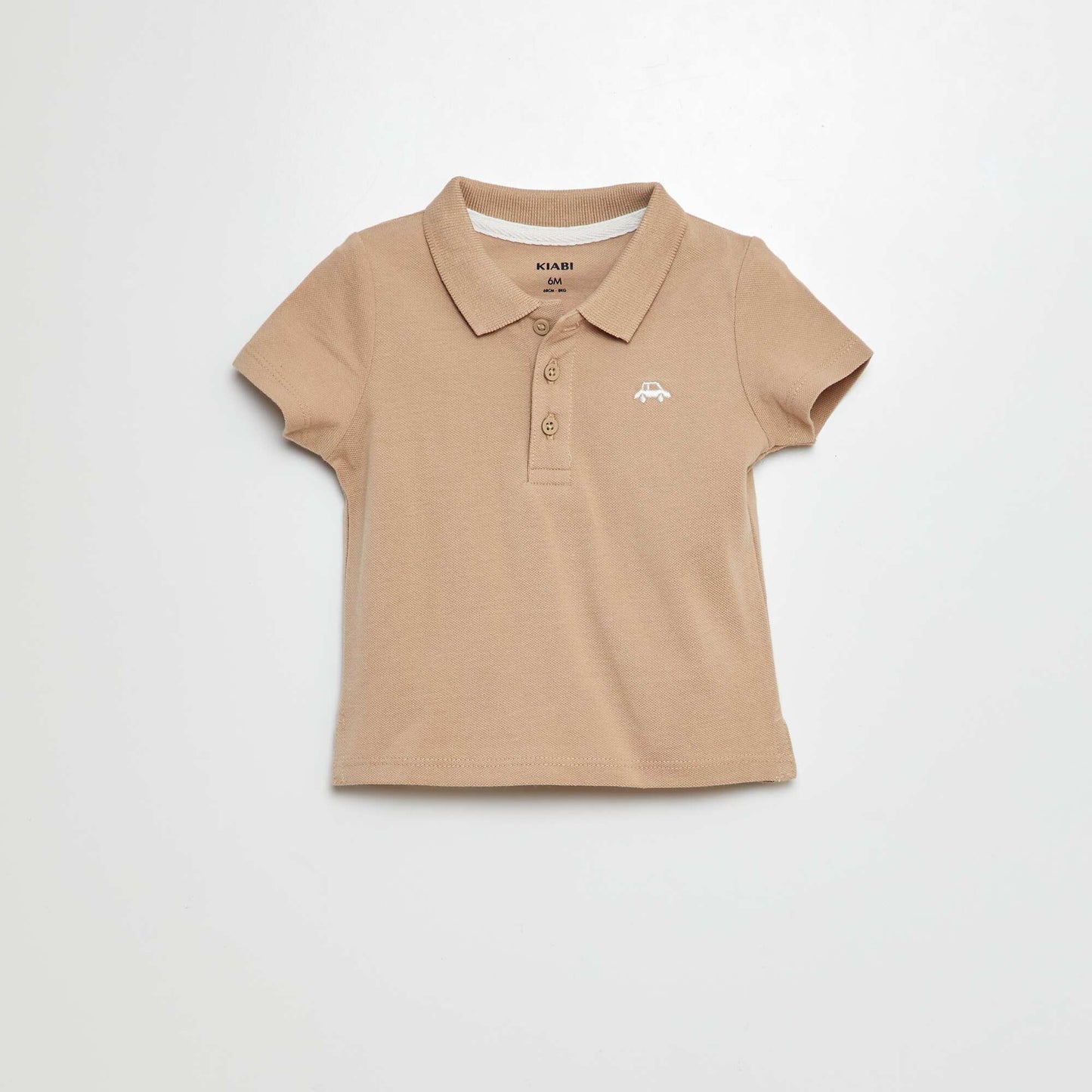 Remera de algodón piqué BEIGE