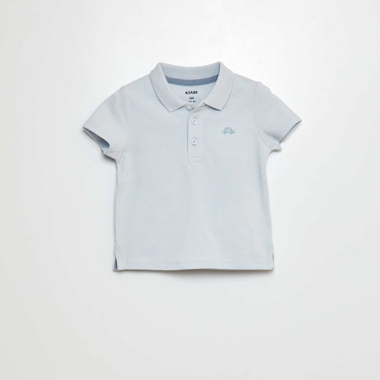 Remera de algodón piqué AZUL
