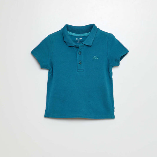 Remera de algodón piqué AZUL