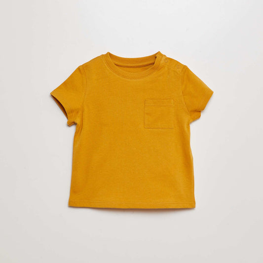 Camiseta lisa de manga corta BEIGE