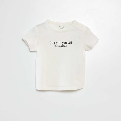Camiseta con mensaje BLANCO