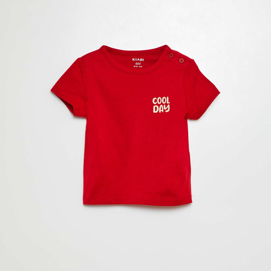 Camiseta con mensaje ROJO