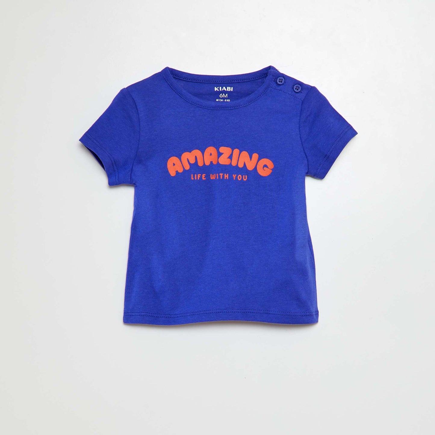 Camiseta con mensaje AZUL