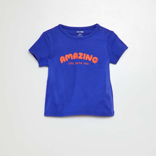 Camiseta con mensaje AZUL