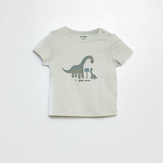 Camiseta estampada de manga corta AZUL