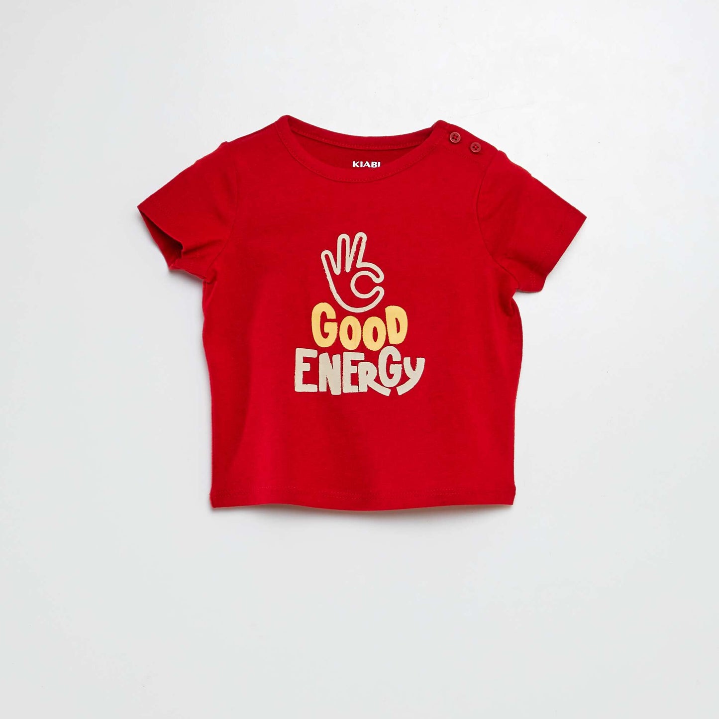 Camiseta estampada de manga corta ROJO