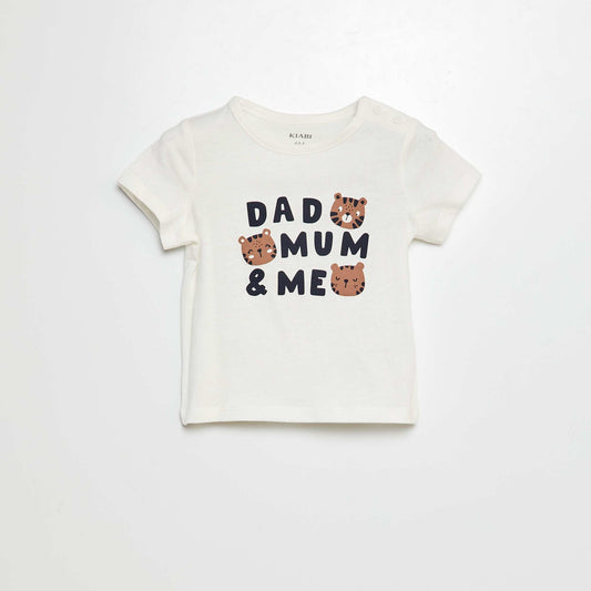 Camiseta estampada de manga corta BLANCO
