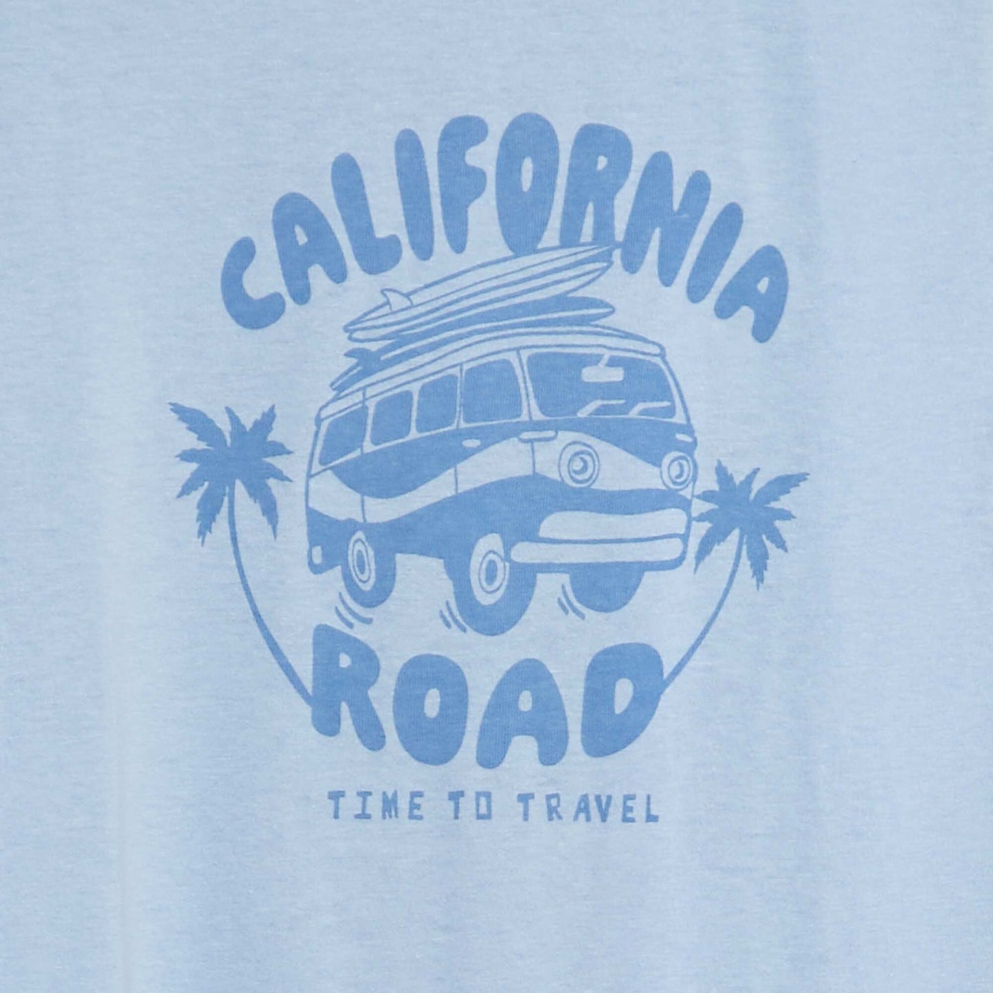 Camiseta estampada de manga corta AZUL
