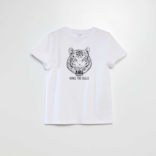 Camiseta estampada de manga corta BLANCO