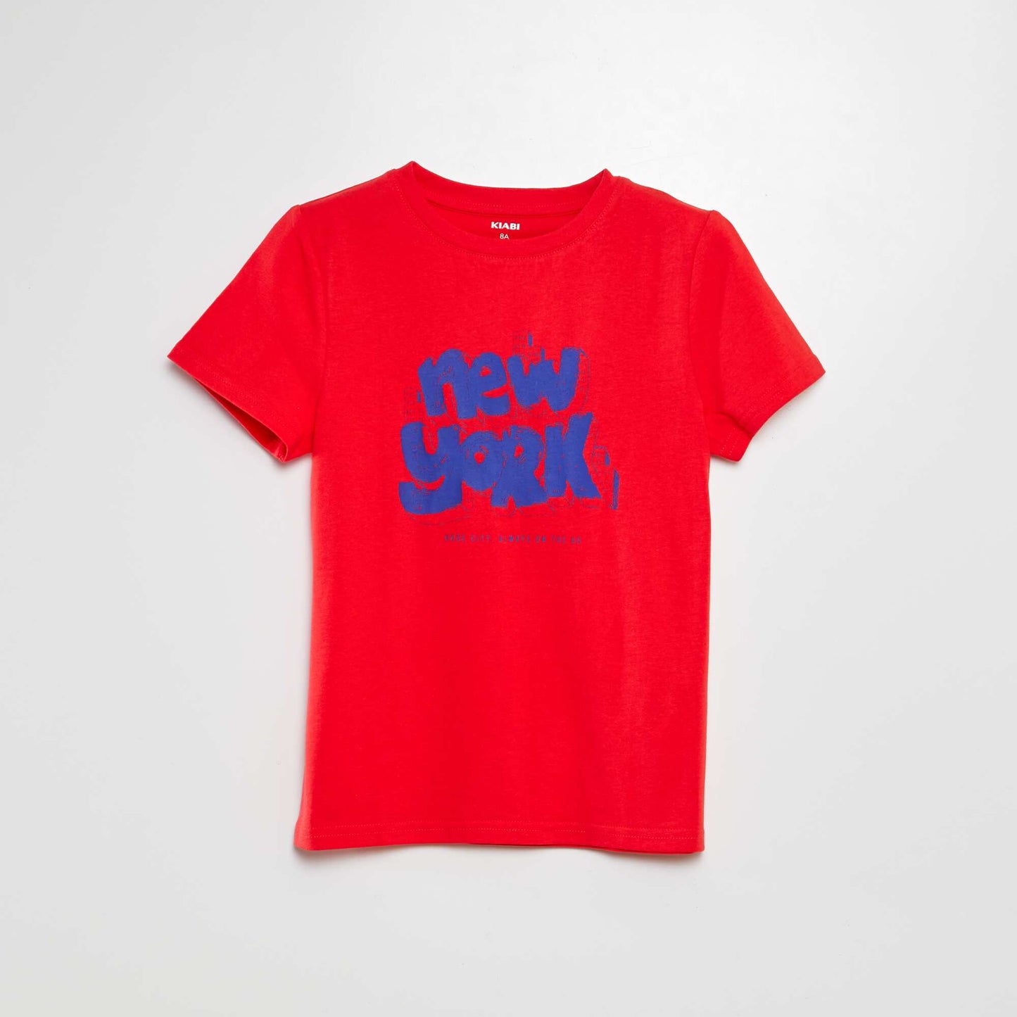 Camiseta estampada de manga corta ROJO