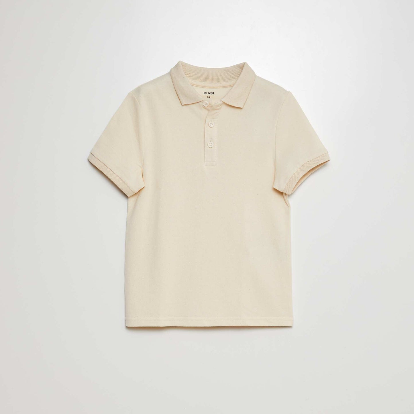Remera liso de punto de piqué BEIGE
