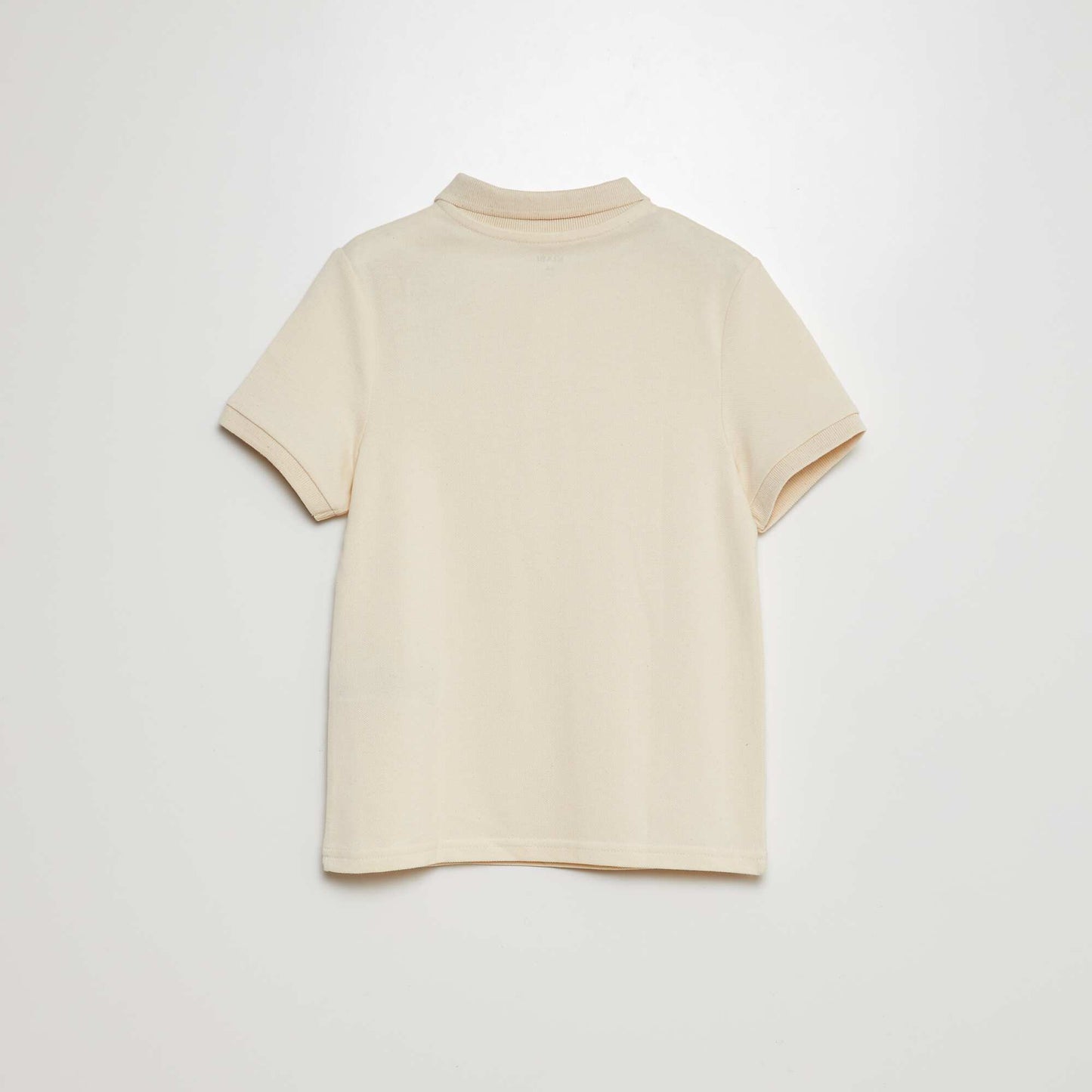 Remera liso de punto de piqué BEIGE