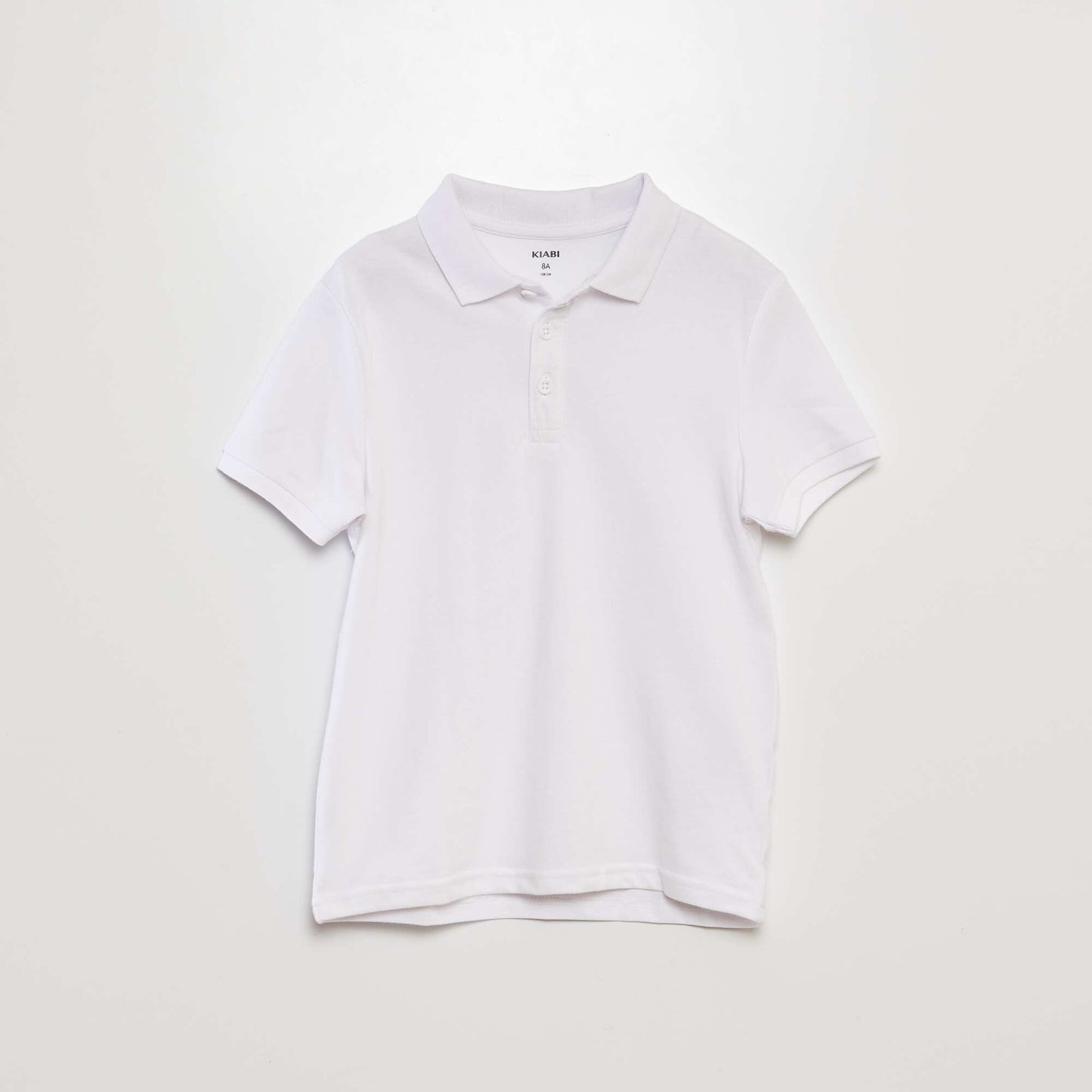 Remera liso de punto de piqué BLANCO