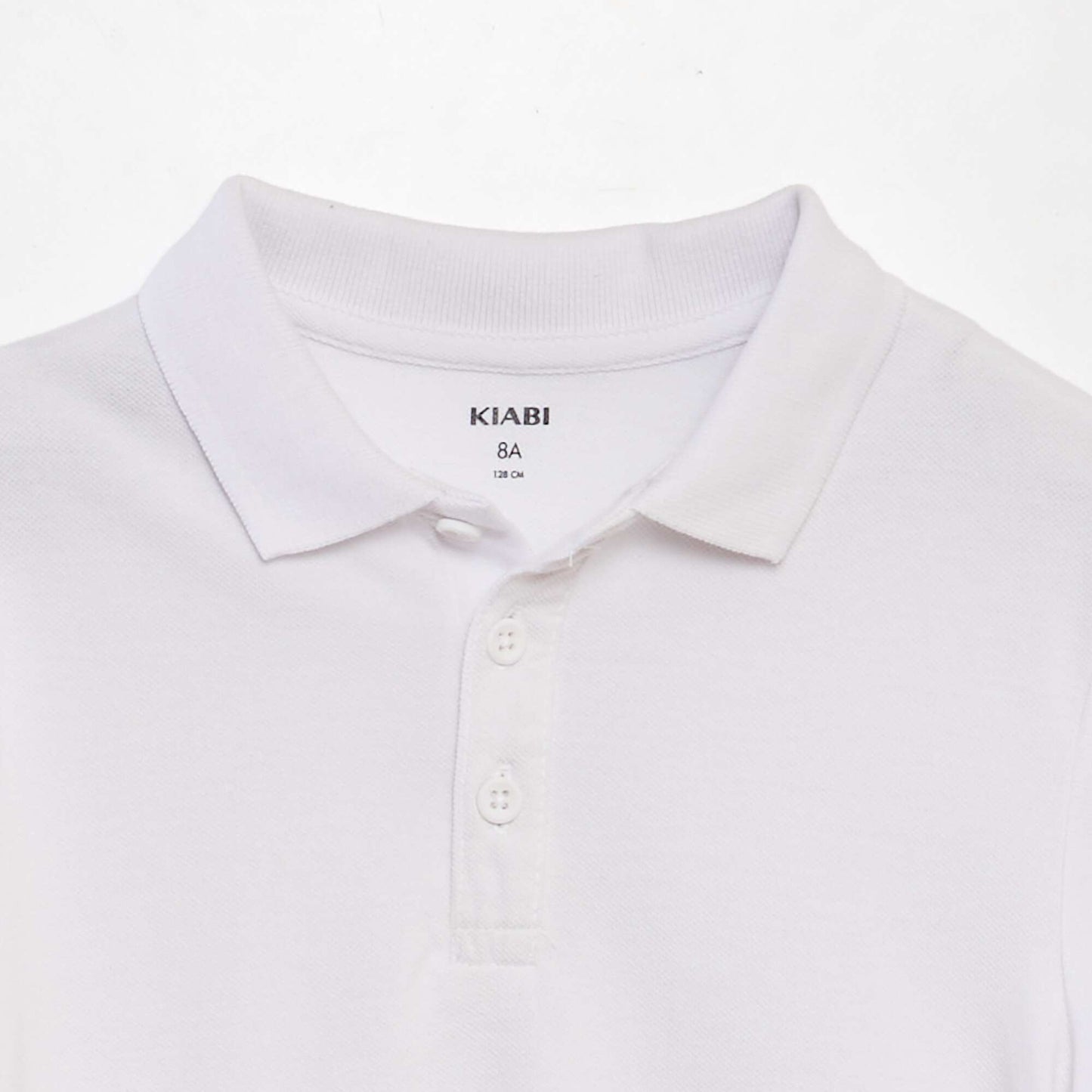 Remera liso de punto de piqué BLANCO