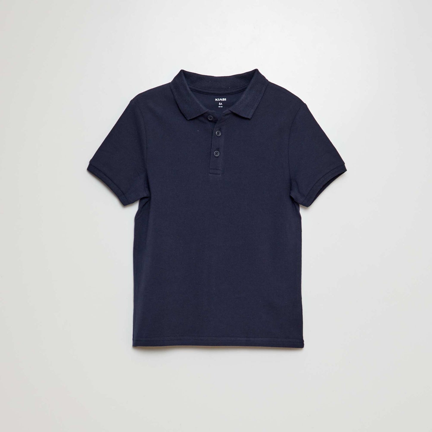 Remera liso de punto de piqué AZUL