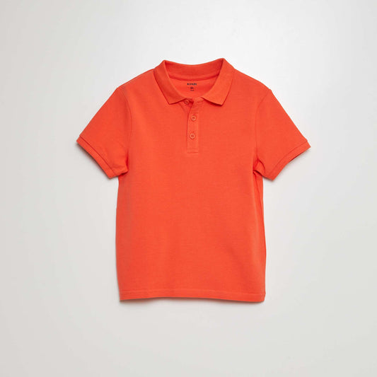 Remera liso de punto de piqué ROJO