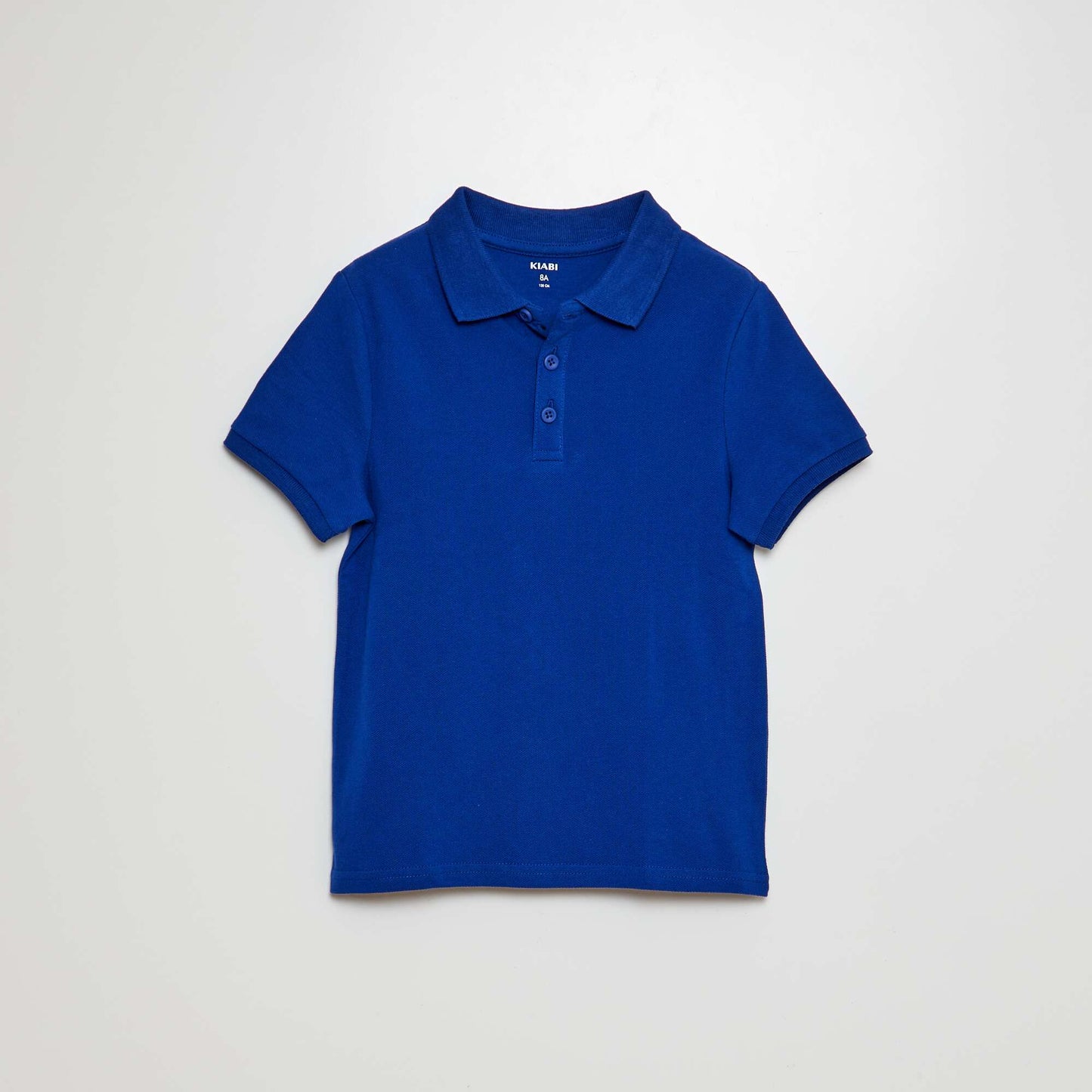 Remera liso de punto de piqué AZUL