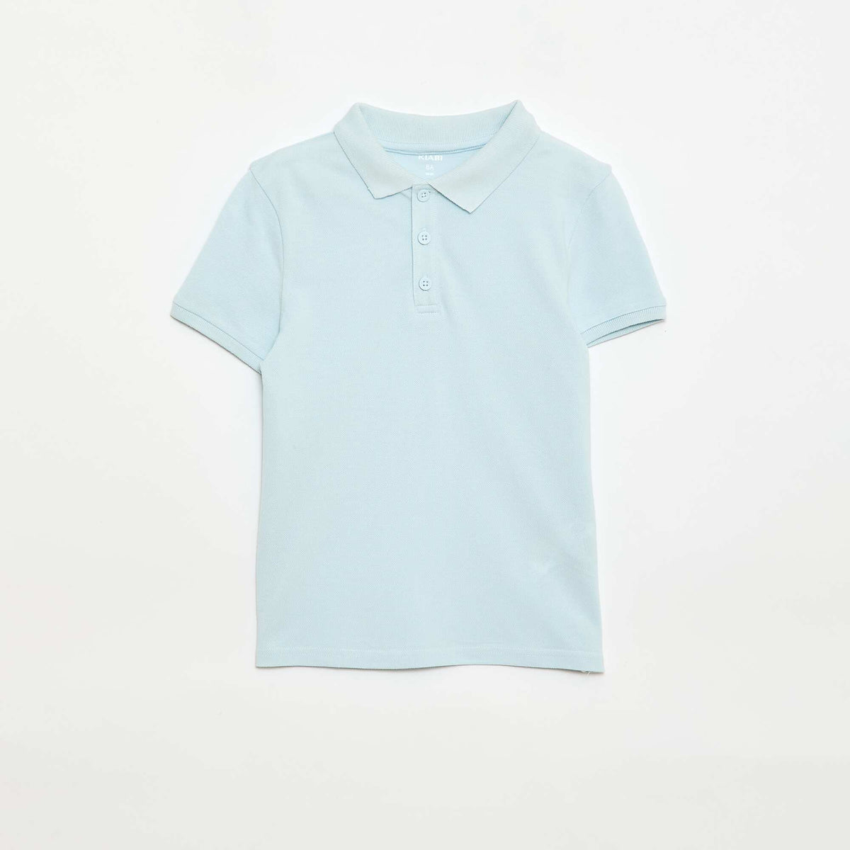 Remera liso de punto de piqué AZUL
