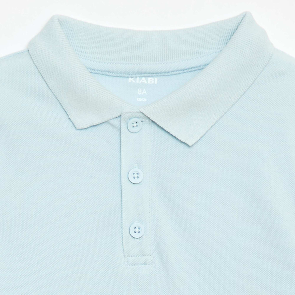 Remera liso de punto de piqué AZUL