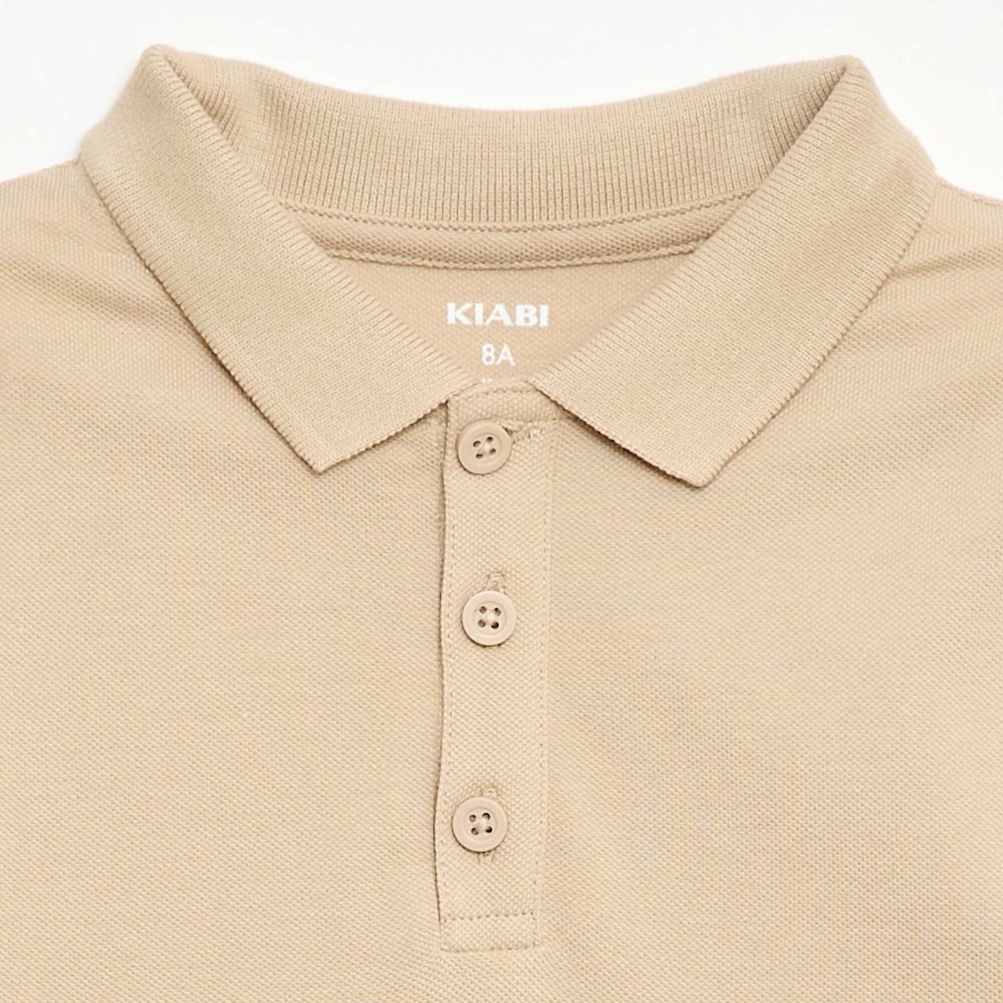 Remera liso de punto de piqué BEIGE