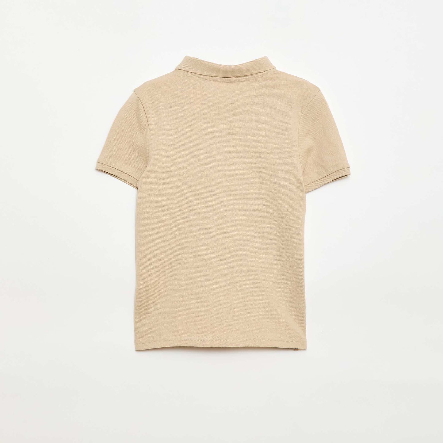 Remera liso de punto de piqué BEIGE