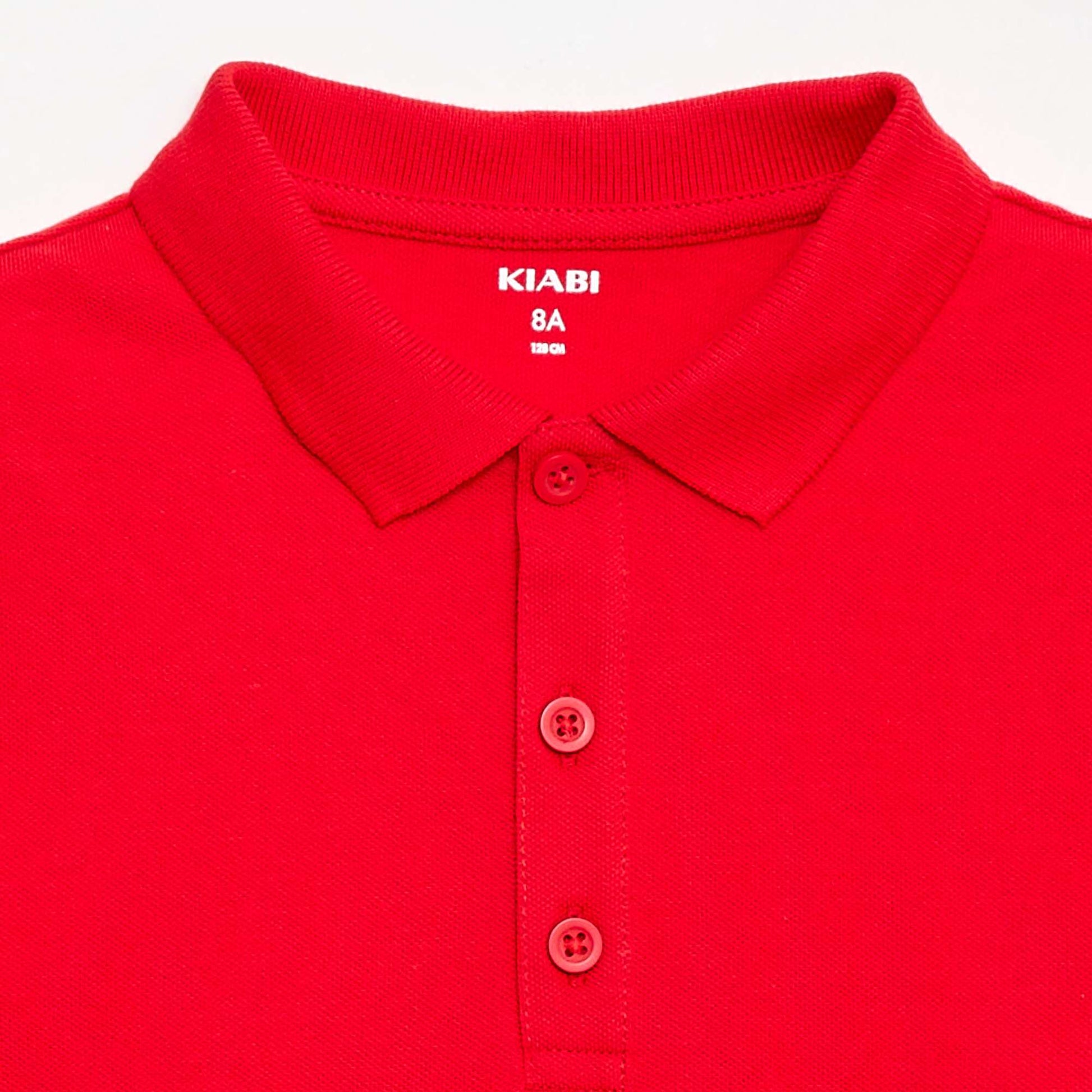 Remera liso de punto de piqué ROJO