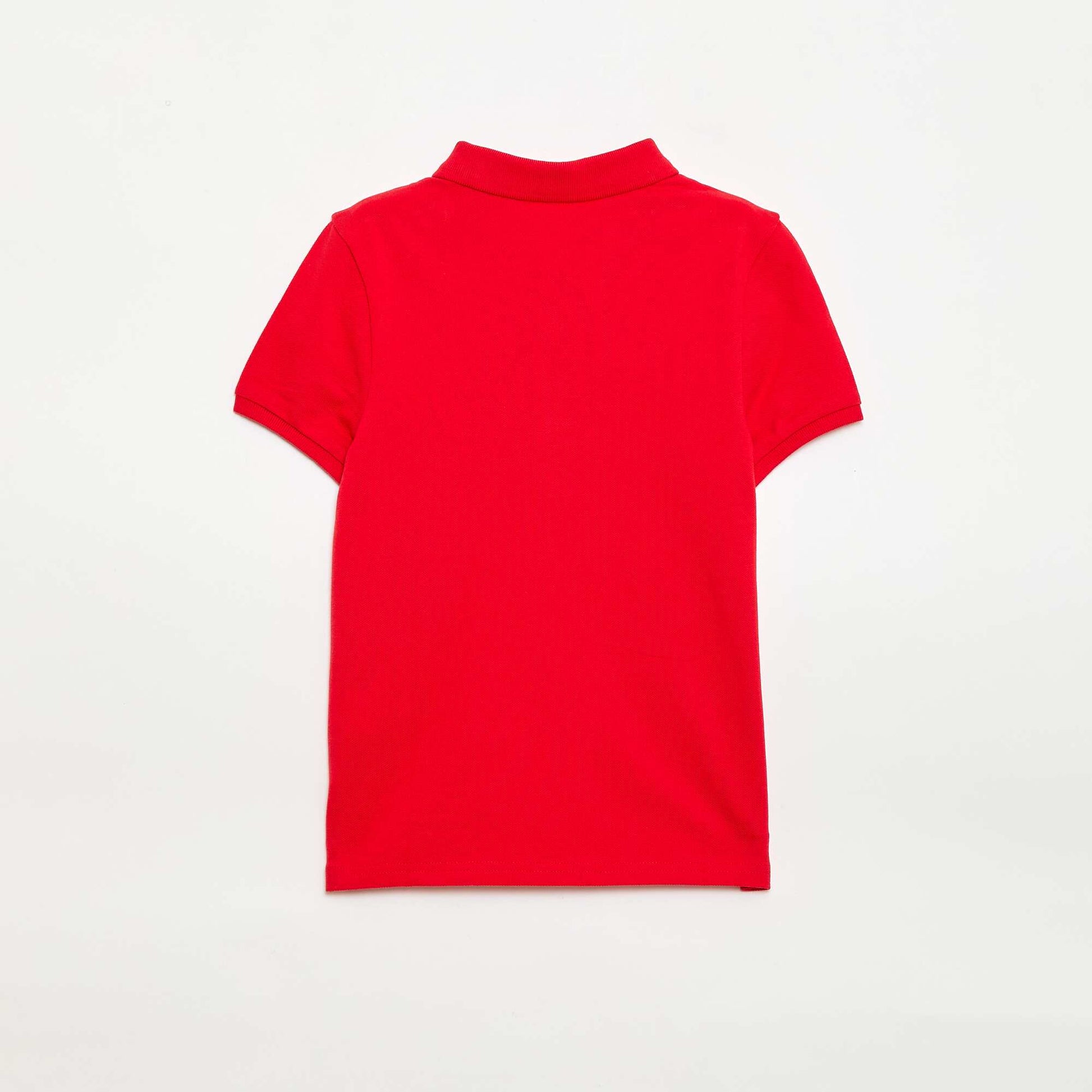 Remera liso de punto de piqué ROJO
