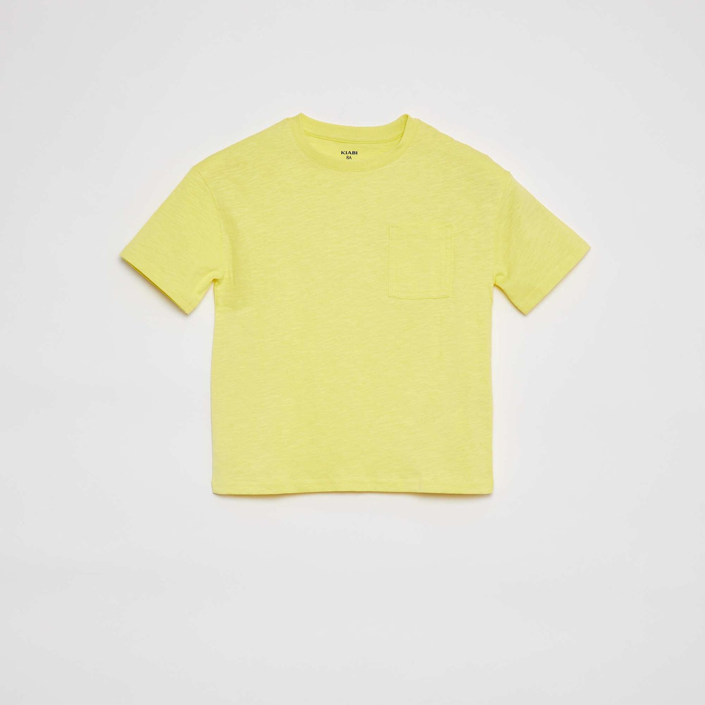 Camiseta lisa con bolsillo AMARILLO