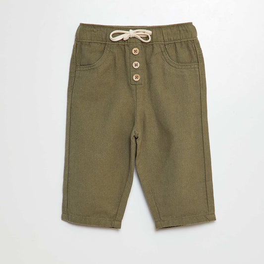Pantalón relax fit VERDE