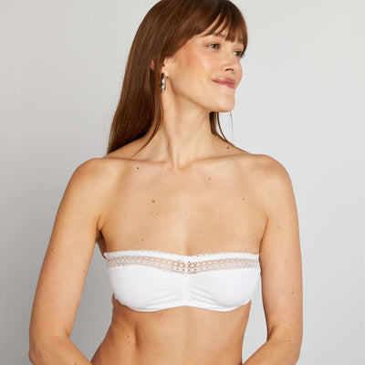 Sujetador bandeau sin relleno BLANCO