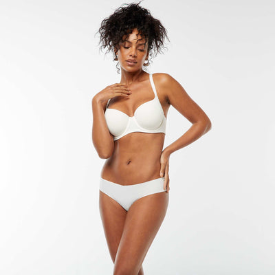 Pack de 2 culottes invisibles de microfibra BLANCO