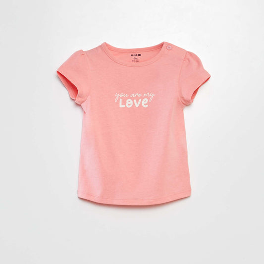 Camiseta estampada de algodón ROSA