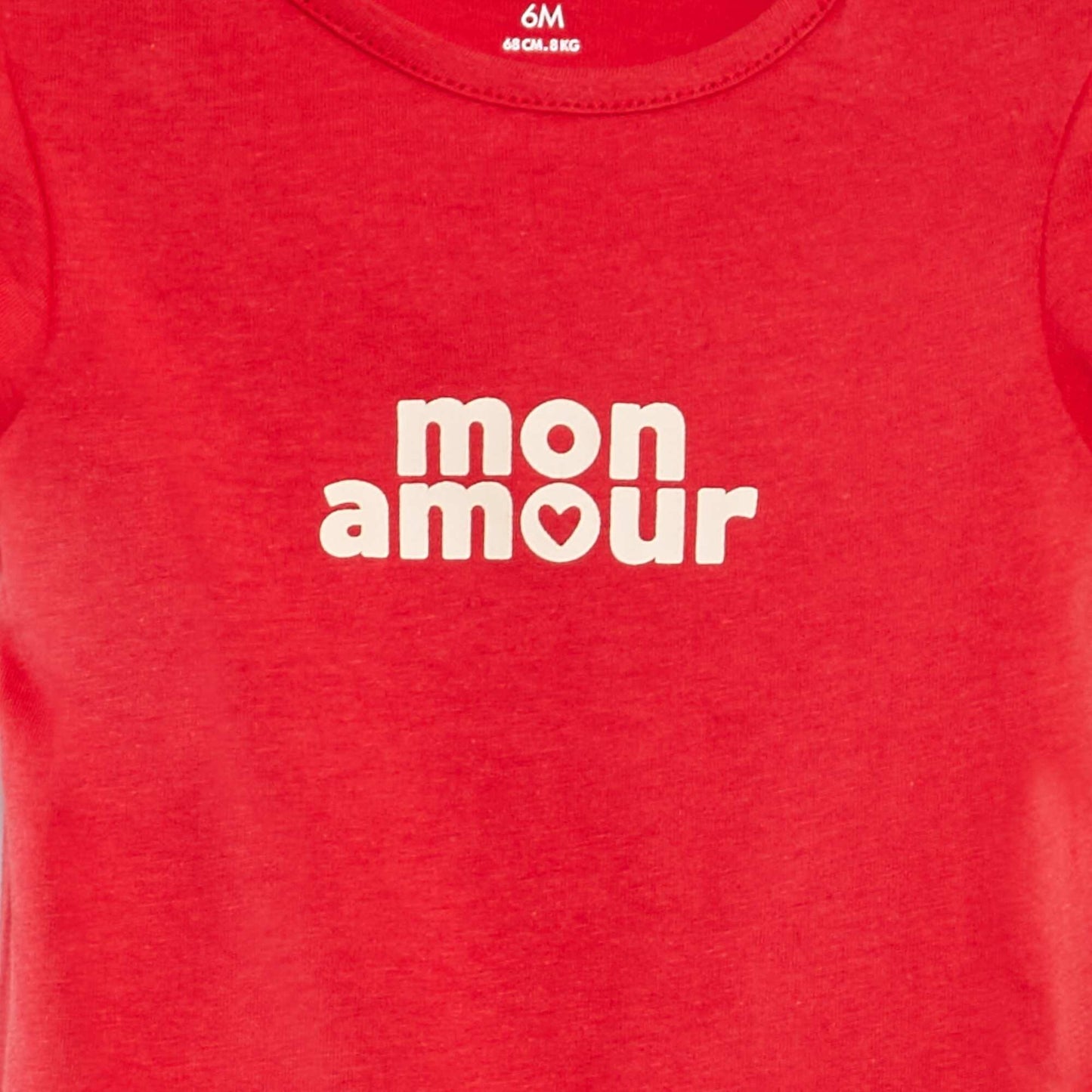 Camiseta estampada de algodón ROJO
