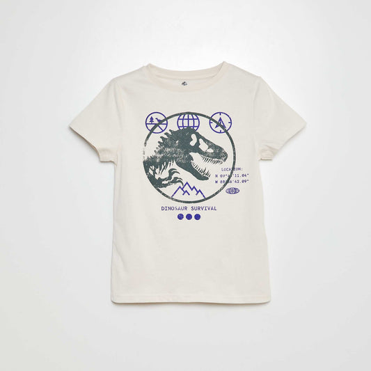 Camiseta de manga corta 'Jurassic World' BLANCO