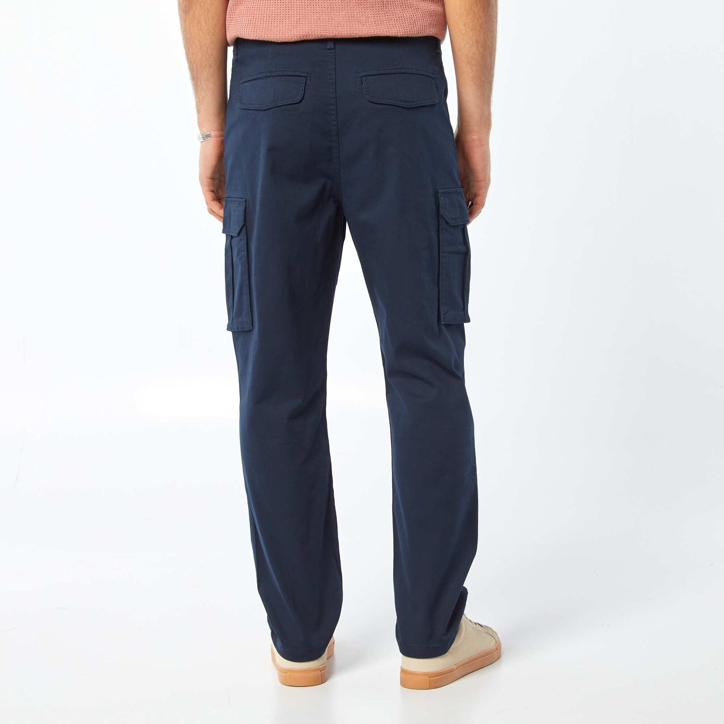 Pantalón multibolsillos de dobby AZUL