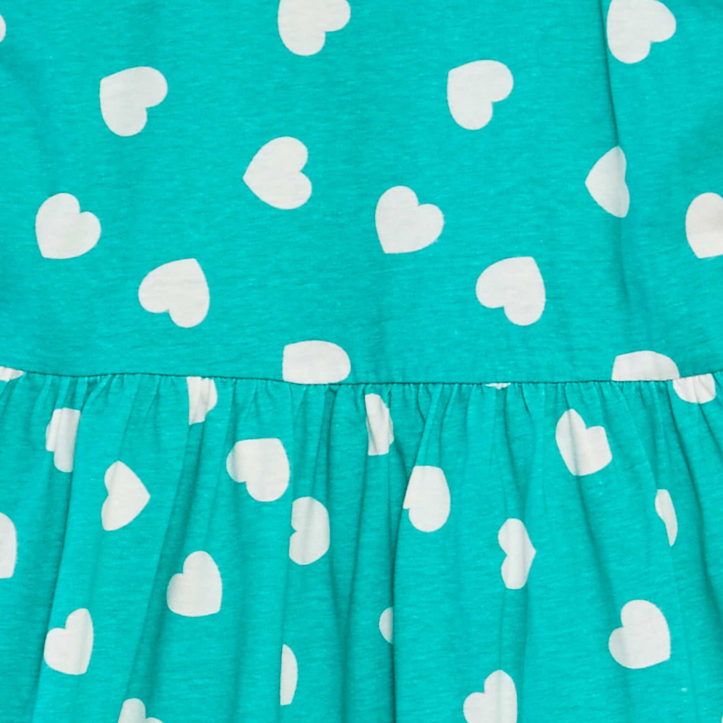 Vestido de tirantes con volantes y estampado VERDE