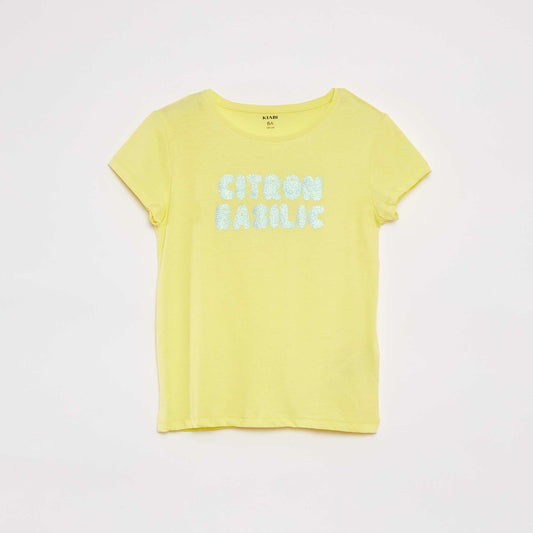 Camiseta de manga corta estampada AMARILLO