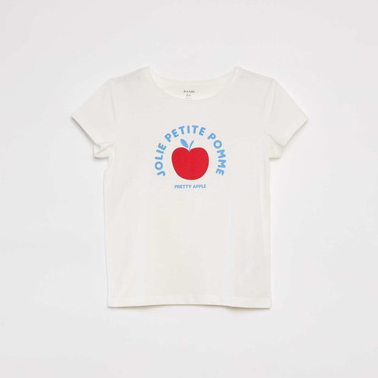Camiseta de manga corta estampada BLANCO