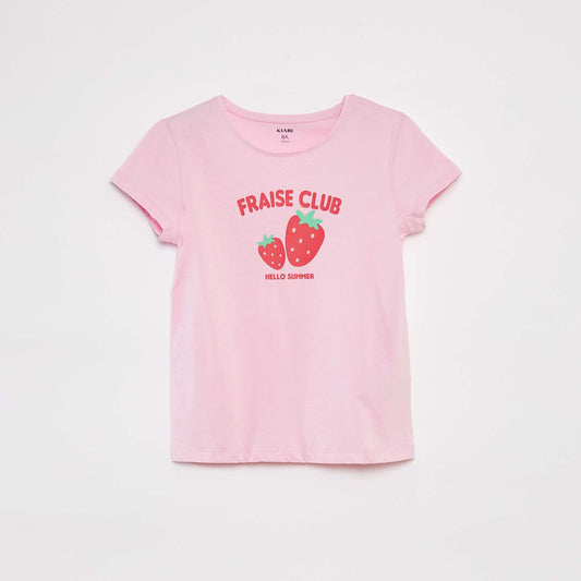 Camiseta de manga corta estampada ROSA
